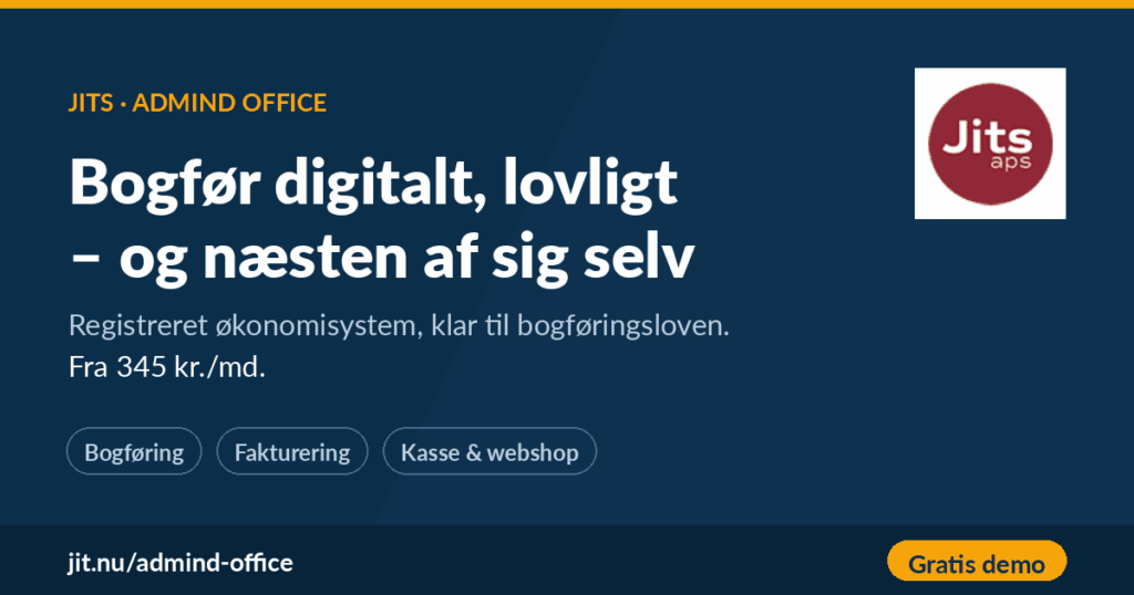 Admind OFFICE – økonomisystem klar til bogføringsloven