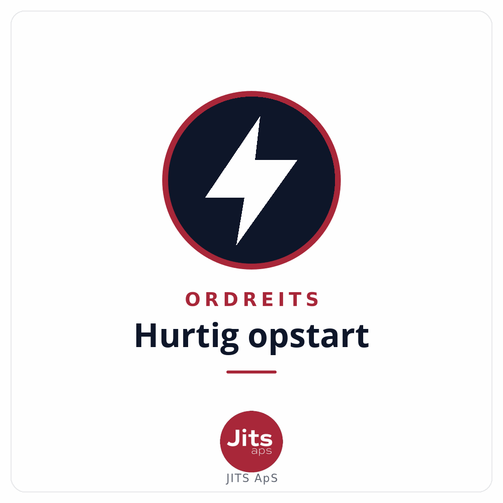 Ordreits Hurtig opstart — 2 timers online opsætning