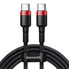 Baseus Cafule USB-C til USB-C kabel 100W 2m rød/sort